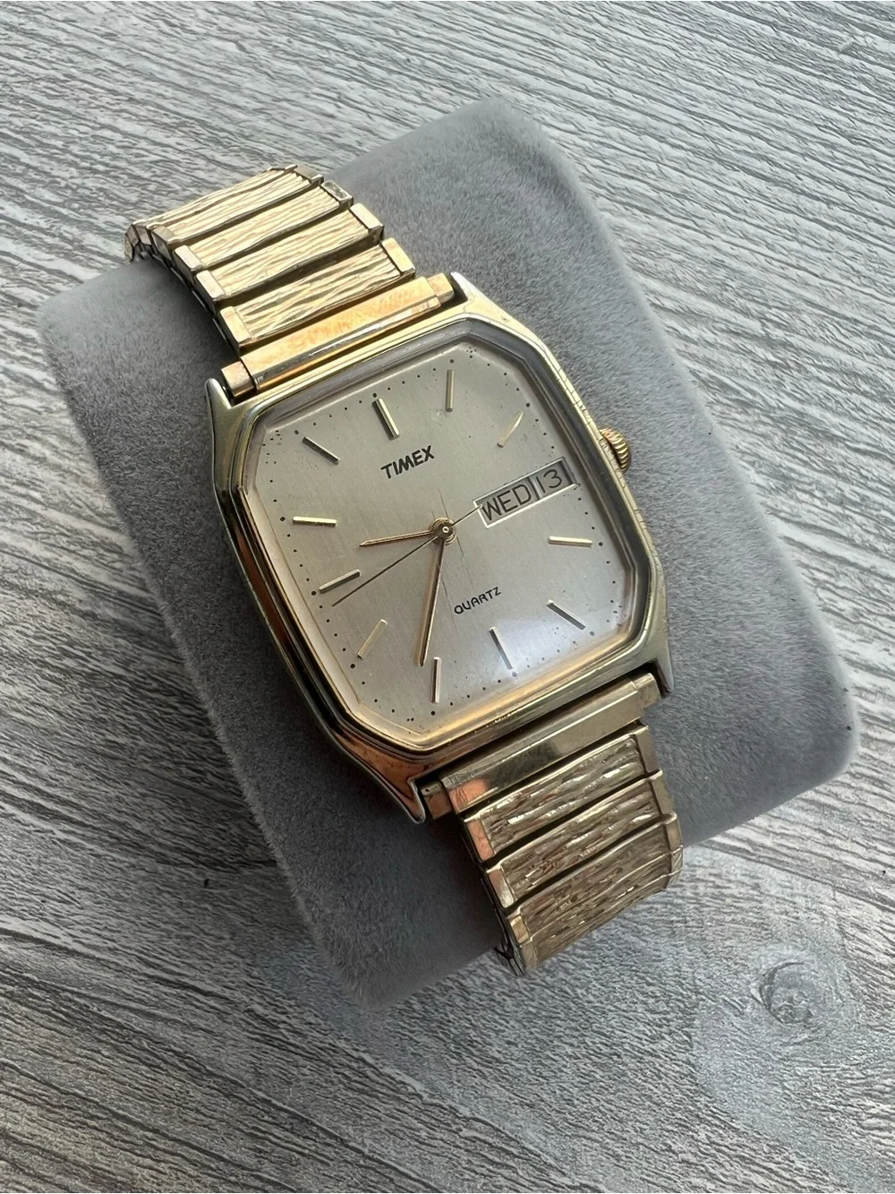 Timex Gold-Tone Men’s Rectangular Dress Watch